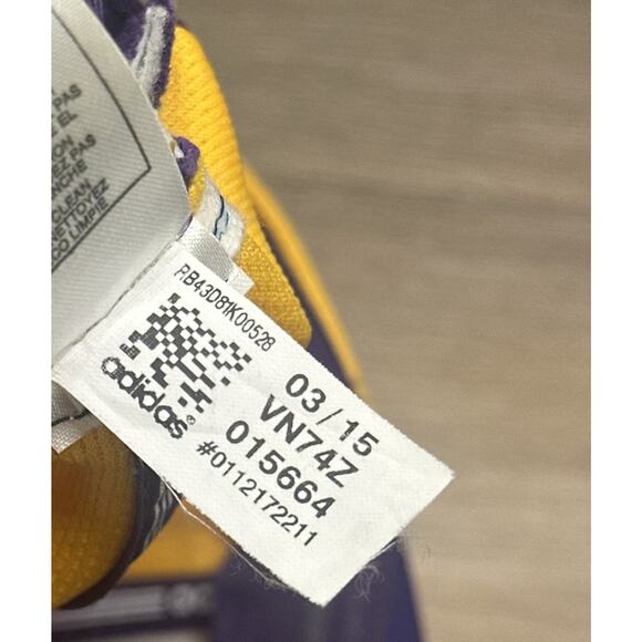 RARE Deluxe adidas™ Los Angeles Lakers Hat 2015 BasketBall Adjustable Snapback - Picture 10 of 11